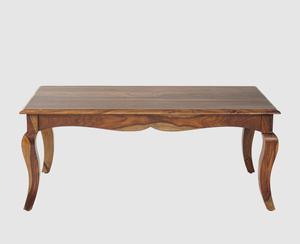 Table à manger ovale moderne en bois massif, convertible et portable, avec base cannelée, pour la maison et l'hôtel, par Perfect Enterprises - Product Image 4