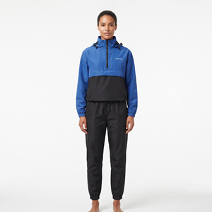 Conjunto Deportivo de Dos Piezas para Mujer, Sudadera con Capucha y Cierre de Cremallera, Pantalones Deportivos de Corte Regular, Bloques de Color, Nailon - Product Image 5