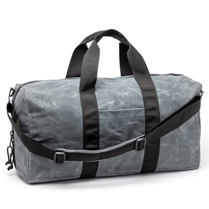 Bolsa de Lona Unisex de 40-55L con Cierre de Cordón, para Gimnasio, Viajes, Casual, Color Gris Sólido, Asa Suave, Resistente, Bolsa de Fitness - Product Image 2