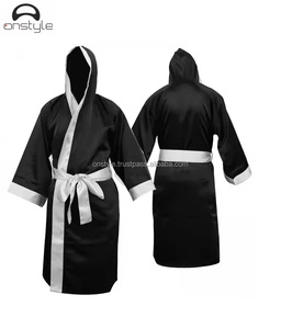 Robe de boxe en cuir satiné respirant et lourd pour homme Onstyle Sports, écologique, durable, avec fermeture éclair intégrale et cordon de serrage - Product Image 3