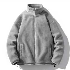Veste polaire zippée intégrale pour homme, personnalisée, de haute qualité, chaude et douce, idéale pour l'hiver, vente en gros - Product Image 4