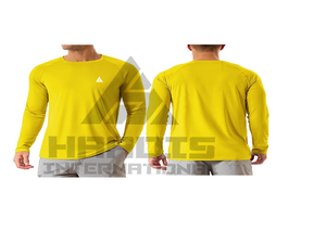 T-shirt décontracté pour homme à col rond et manches longues, tissu tricoté respirant, 200 grammes, 100% polyester, séchage rapide - Product Image 6