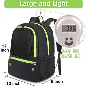 Sac à dos de sport en maille avec compartiment à chaussures pour l'entraînement au football et à la gym - Product Image 2