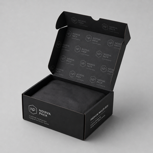 Boîte d'expédition en carton ondulé avec logo personnalisé, auto-assemblante, recyclable, pliable, pour vêtements et accessoires - Product Image 1
