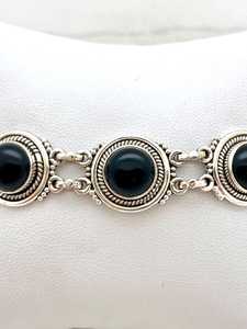 Bracelet ajustable en onyx noir, bijoux en pierres précieuses faits à la main, cadeau élégant pour femmes, fournisseur en gros - Product Image 2