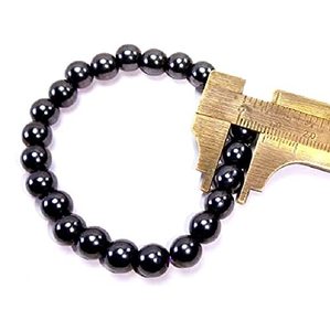 กำไลข้อมือคริสตัลสีดำ แม่เหล็กบำบัด ควบคุมความดันโลหิต ลูกปัดหินคริสตัลขนาด 8 มม. เครื่องประดับแฟชั่นสำหรับผู้ชายและผู้หญิง ของขวัญเสริมพลังงาน - Product Image 3