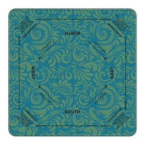 Blue and <b>White</b> Mahjong <b>Table</b> Mat Natural Rubber Silent Non Slip Game Cover for Home Club Party - Product Image 6