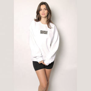 Sudadera Personalizada de Cuello Redondo Unisex de Algodón Orgánico de 280 g/m² y 450 g/m², Sudadera Holgada de Felpa Francesa para Mujer, con Logotipo Frontal - Product Image 6