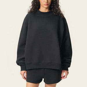Sweat-shirt tendance décontracté pour femme, col rond, manches longues, automne-hiver, tissu polaire respirant, collection streetwear, prêt pour l'OEM - Product Image 6