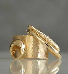 Wholesale Women's Square <b>Cuff</b> Stacking Bangle Custom 14K 18K Solid Gold Luxury Christian Minimalist Statement Delicate Everyday - Product Image 6