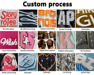 Conjunto de Pantalones y Chaqueta de Mezclilla con Pedrería y Lavado Ácido Personalizado por el Fabricante, Ropa Urbana Unisex, Bordado, Secado Rápido para Invierno - Product Image 5