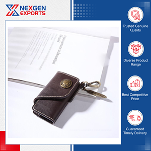 Porte-clés en cuir PU fait main de style vintage, de qualité supérieure, aux normes les plus élevées, à prix réduit sur le marché - Product Image 5