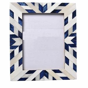 High Quality Handcrafted Bone Inlay Photo <b>Frame</b> Blue & Black Indian Antique Decorative Wall Decor - Product Image 4