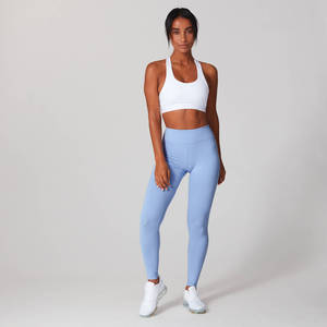 <b>Womens</b> High-Elastic Yoga Gym Outfit Solid 2-Piece Set Breathable Soft Moisture-Wicking <b>Leggings</b> <b>Crop</b> Top <b>for</b> Fitness - Product Image 3