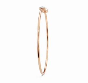 Bracelet Kada Serenite Duo Émeraude et Diamant Poire 0,506 Carats 30 Pierres Or Jaune Rose Blanc 9k 14k 18k Luxe - Product Image 4