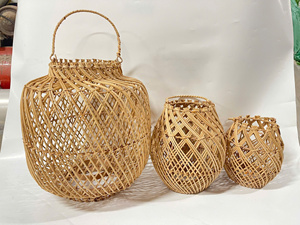 Premium Bamboo Lamp Eco Friendly <b>Wicker</b> Hanging <b>Light</b> Natural Rattan <b>Ceiling</b> Pendant Shade Bulk Pack Wholesale Manufacturer - Product Image 5