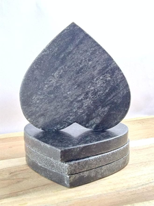 Premium Beige Marble Stone <b>Coaster</b> Set Hexagon Drink <b>Coasters</b> for Home Office Dining Coffee <b>Table</b> Decor - Product Image 4