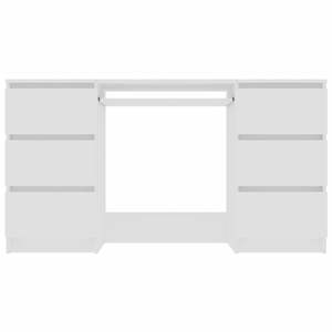 Escritorio de madera de ingeniería blanca de durabilidad media, escritorio duradero para computadora - Product Image 4