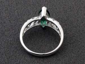 Anillo de Esmeralda con Corte Marquesa, Anillo de Compromiso Solitario de Plata Esterlina, Joyería Fina para Mujer, Piedra de Nacimiento de Mayo - Product Image 3