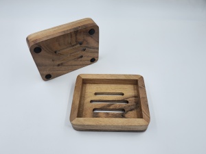 Eco-Friendly Rectangular Wooden Soap Dishes - Product Image 6
