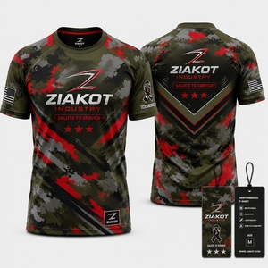 ZIAKOT industry New design Men's Custom Navy Gray-White Performance <b>T</b>-<b>Shirt</b> - Product Image 4