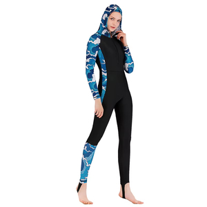Traje de Neopreno Completo con Capucha para Mujer, Traje de Baño de Una Pieza, Camiseta de Protección Solar para Surf, Playa y Deportes Acuáticos - Product Image 1