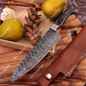 Couteau de chef professionnel en acier Damas forgé à la main, 8 pouces, léger, manche ergonomique fait main, ambidextre - Product Image 6