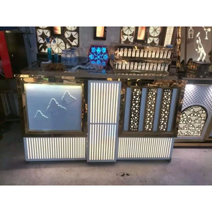 เคาน์เตอร์บุฟเฟต์งานแต่งงานสแตนเลส ดีไซน์สีทองและสีขาว - Product Image 1