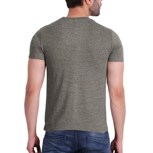 T-shirt homme tendance à faible MOQ, 100 % coton, style formel uni grande taille avec service OEM personnalisé, col uni en promotion - Product Image 4