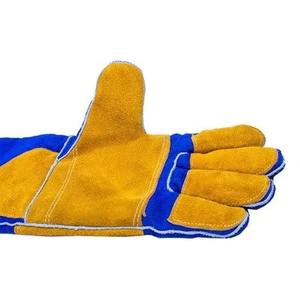 Guantes de Soldadura de Cuero Resistentes al Calor, Guantes de Trabajo de Piel de Vacuno y Gamuza Resistentes al Calor para Soldador - Product Image 4