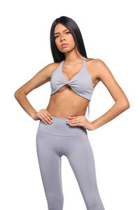 ชุดออกกำลังกายโยคะ 2 ชิ้น เสื้อและกางเกงขาสั้น แฟชั่นใหม่ ทันสมัย ไซส์พลัส เป็นมิตรกับสิ่งแวดล้อม แห้งเร็ว ไร้รอยต่อ เหมาะสำหรับฟิตเนส - Product Image 2