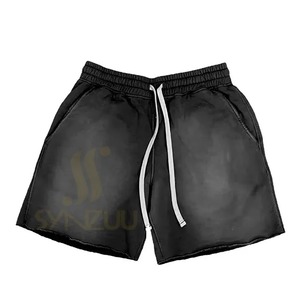 Pantalones Cortos para Hombre con Lavado Ácido, Diseño Personalizado al por Mayor, 320 GSM, 100% Algodón, Efecto Desgastado por el Sol, Bordados - Product Image 2