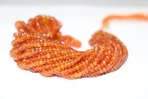 AAA Spessartite <b>Garnet</b> Faceted Rondelle Beads 3.5-5.5 mm 17 inches Strands Natural Gemstone for Jewelry Making - Product Image 3