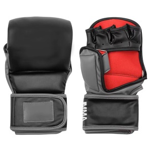 Gants de boxe professionnels rouges en cuir PU durable, antidérapants, respirants, légers, à doigts entiers, avec fermeture auto-agrippante, pour le sparring - Product Image 6