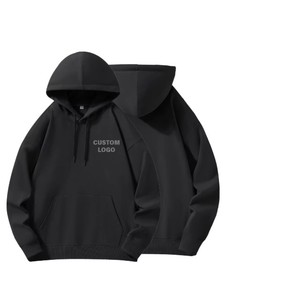 Sweat à capuche court unisexe en coton épais 330 GSM avec logo personnalisé, impression en relief et broderie, idéal pour l'hiver - Product Image 1