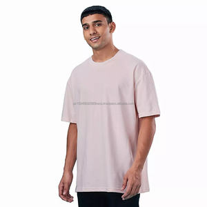 Plain color oversized baggy <b>t</b> <b>shirt</b> with custom logo printing option for streetwear casual and promotional use - Product Image 6