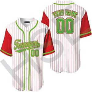 Maillot de baseball personnalisé à rayures fines - Product Image 3