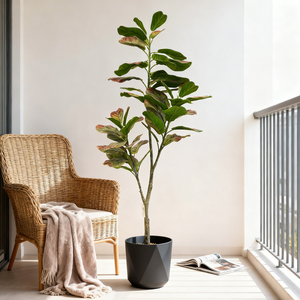 Grandes plantes artificielles vertes 170CM Résistantes aux UV Plastique écologique Arbre de simulation <span class=keywords><strong>pour</strong></span> la décoration intérieure du salon - Product Image 6