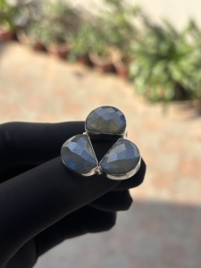 High Quality Trendy Handmade Fancy Labradorite <b>Statement</b> <b>Ring</b> for Women Sterling Silver Gemstone Fine Jewelry Wholesale Quantity - Product Image 2