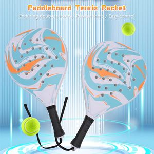 Ensemble de raquettes de padel pour joueurs débutants, noyau en EVA haute densité, absorption des chocs, poignée en fibre de carbone légère, face de 26 cm - Product Image 6