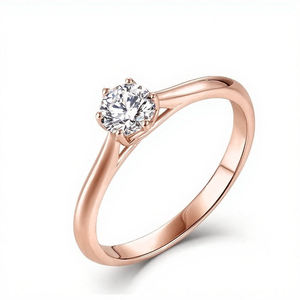 Bague en argent 925 avec diamant Moissanite, taille princesse et ronde, pour fiançailles et mariage, pour femme - Product Image 2