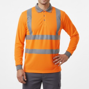 Camisa de Trabajo Reflectante de Alta Visibilidad Personalizada para Trabajadores de la Construcción, Manufactura y Mantenimiento - Product Image 5