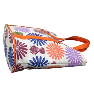 Bolsa de Yute con Estampado Floral Multicolor, Forro de Poliéster, Cierre Magnético, Asa Larga, Bolsa de Compras de PP - Product Image 2