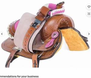 Selle de cheval western réglable avec arceau en cuir et plastique, siège confortable pour cavaliers professionnels, prix pour quantité en gros - Product Image 4