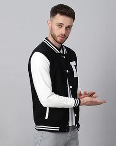 Factory Custom <b>Men's</b> Wool Blend Eco-Friendly Winter Varsity <b>Jacket</b> <b>White</b> Sleeve Letter Embroidery Chenille Streetwear <b>Jacket</b> - Product Image 4