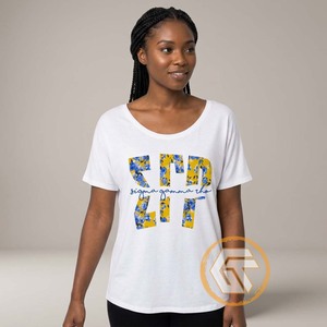 T-shirt décontracté pour femmes de la sororité Sigma Gamma Rho, en jersey de coton, été, haute qualité, respirant, séchage rapide, anti-plis, manches courtes - Product Image 2