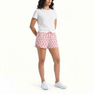 Shorts de Mujer con Estampado Floral de Mariposas, Cintura Media, Cordón Ajustable, Elásticos, Casuales, de Verano, con Bolsillos - Product Image 6