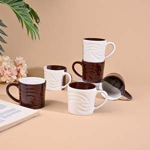 Set of 4 Brown Shoreline Drift <b>Ceramic</b> <b>Cups</b> - Product Image 6