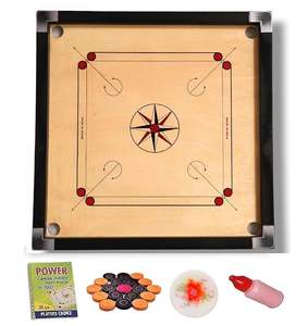 Juego de Carrom con Palo de Impacto, Monedas y Polvo de Pulido, el Mejor Juego de Madera para Interiores - Product Image 1