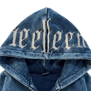 Sudadera con Capucha Oversize Estilo Urbano Lavado Ácido con Diseño de Letras Estampadas y Bordado Premium de Chenille - Product Image 6
